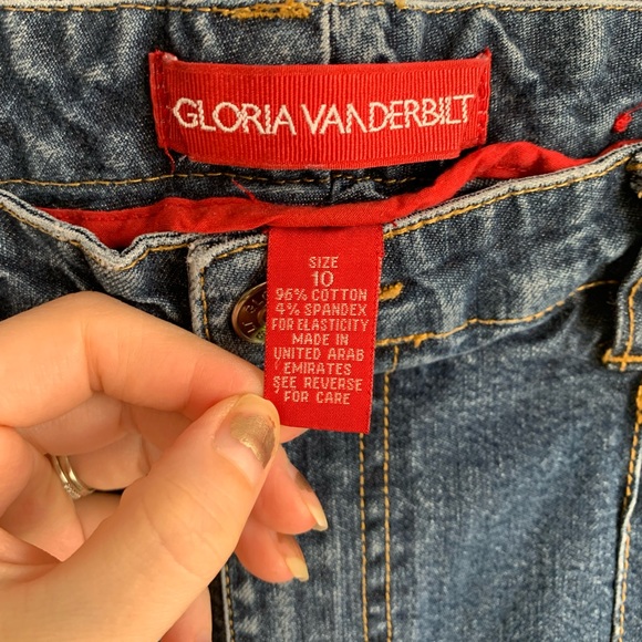 Vintage 80s Gloria Vanderbilt Denim Jeans Front Seam no Rear Pockets W Size 10 - Picture 4 of 8